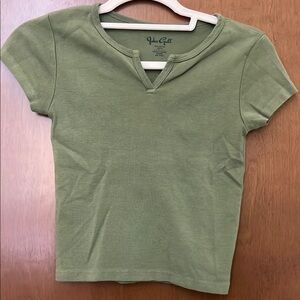 Brandy Melville Women's Green Top